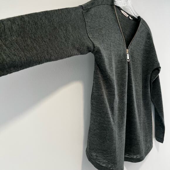 Soft Surroundings Sheer Knit Oversized Green Sweater Size Medium - Picture 2 of 8